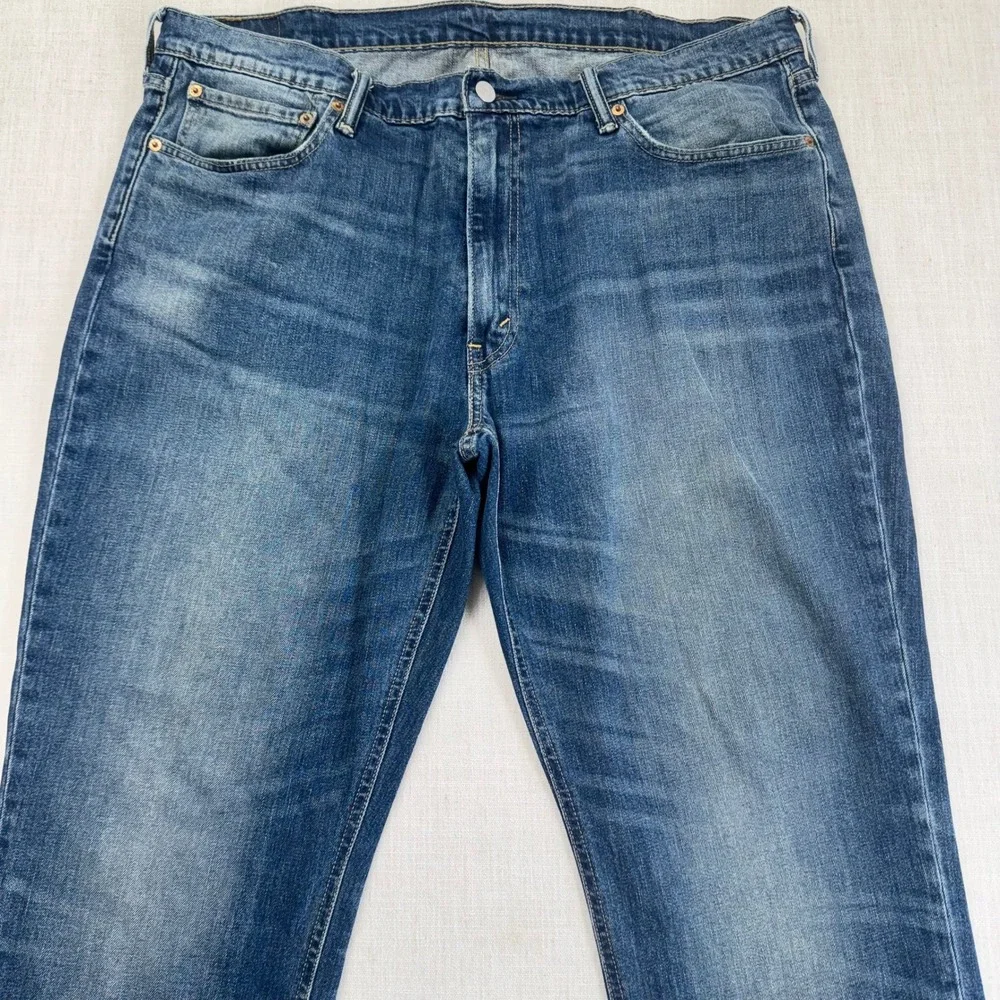 Levis‎ 541 Athletic Taper Mens Jeans 38x30 Blue Denim Medium Wash Distress Fade
